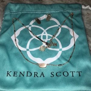 Kendra Scott gold earrings & necklace set